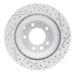 R1 Concepts 2003-2018 Audi Q7 Rear Left Drilled & Slotted Geoperformance Rotor - Image 2