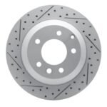 R1 Concepts 2003-2018 Audi Q7 Rear Left Drilled & Slotted Geoperformance Rotor
