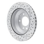 R1 Concepts 2003-2018 Audi Q7 Rear Left Drilled & Slotted Geoperformance Rotor - Image 5