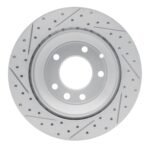 R1 Concepts 2003-2018 Audi Q7 Rear Right Drilled & Slotted Geoperformance Rotor - Image 2