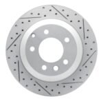 R1 Concepts 2003-2018 Audi Q7 Rear Right Drilled & Slotted Geoperformance Rotor