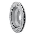 R1 Concepts 2003-2018 Audi Q7 Rear Right Drilled & Slotted Geoperformance Rotor - Image 5