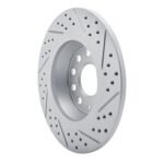 R1 Concepts 2005-2018 Audi Q3 (Mexico) Rear Left Drilled & Slotted Geoperformance Rotor - Image 5