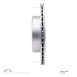 Dynamic Friction 2011-2016 BMW 528i Rear Hi-Carbon Alloy Geomet Coated Rotor (330x20 Vented) - Image 5