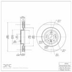 Dynamic Friction 2013-2019 Mercedes-Benz GLS350D Front Hi-Carbon Alloy Geomet Coated Rotor (350x32 Vented) - Image 4