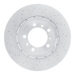 Dynamic Friction 2010-2011 Porsche 911 Left Rear Drilled Hi-Carbon Alloy Geomet Coated Rotor