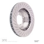 Dynamic Friction 2012-2016 Porsche 911 Right Front Drilled Hi-Carbon Alloy Geomet Coated Rotor (340x34 Vented) - Image 5