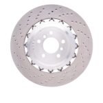Dynamic Friction 2012-2019 BMW M6 Left Rear Drilled Hi-Carbon Alloy Geomet Coated Rotor