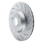 Dynamic Friction 2015-2020 BMW M2 Rear Right Drilled Hi-Carbon Alloy Geomet Coated Rotor (370x24 Vented) - Image 3