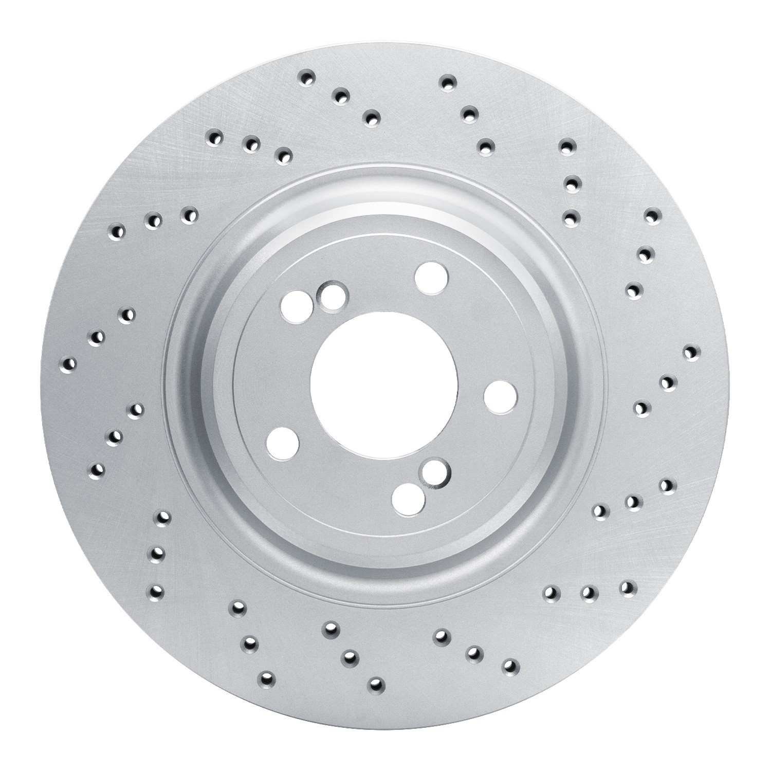 DF_92031126D_Fro.jpg Dynamic Friction 2015-2020 BMW M2 Rear Right Drilled Hi-Carbon Alloy Geomet Coated Rotor (370x24 Vented) - Image 1