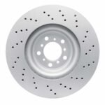 Dynamic Friction 2015-2020 BMW M2 Front Left Drilled Hi-Carbon Alloy Geomet Coated Rotor (380x30 Vented) - Image 2