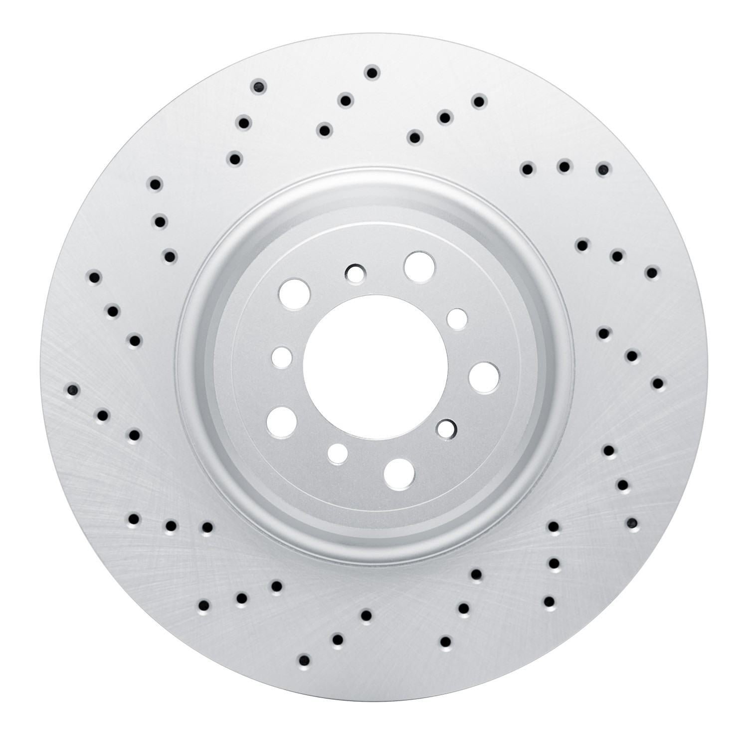 DF_92031129D_Fro.jpg Dynamic Friction 2015-2020 BMW M2 Front Left Drilled Hi-Carbon Alloy Geomet Coated Rotor (380x30 Vented) - Image 1