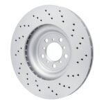 Dynamic Friction 2015-2020 BMW M2 Front Left Drilled Hi-Carbon Alloy Geomet Coated Rotor (380x30 Vented) - Image 5