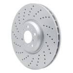 Dynamic Friction 2015-2019 BMW X5 Left Front Drilled Hi-Carbon Alloy Geomet Coated Rotor (395x36 Vented) - Image 3