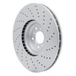 Dynamic Friction 2015-2019 BMW X5 Left Front Drilled Hi-Carbon Alloy Geomet Coated Rotor (395x36 Vented) - Image 5