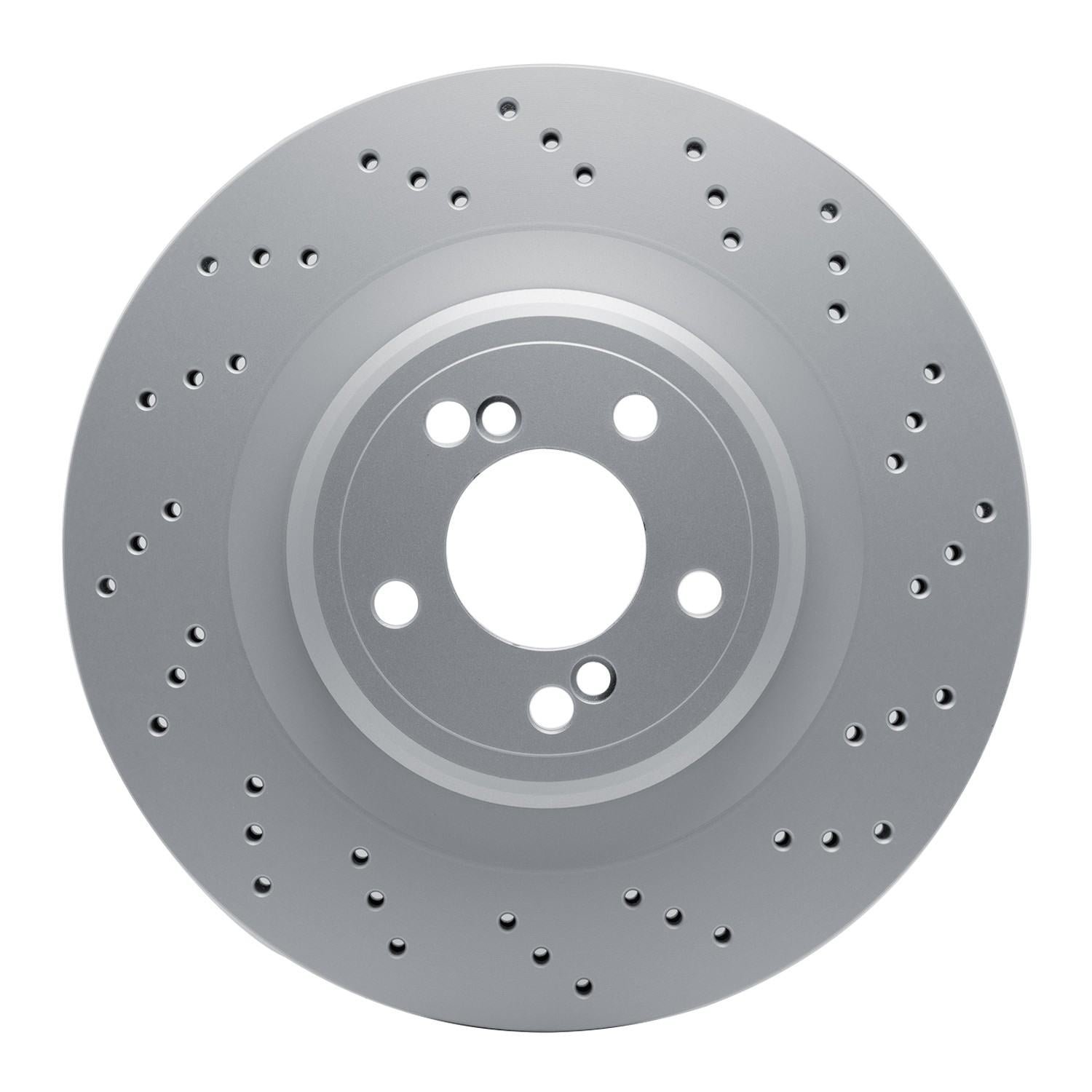DF_92031155D_Fro.jpg Dynamic Friction 2015-2019 BMW X6 Right Rear Drilled Hi-Carbon Alloy Geomet Coated Rotor (385x24 Vented) - Image 1