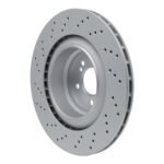 Dynamic Friction 2015-2019 BMW X6 Right Rear Drilled Hi-Carbon Alloy Geomet Coated Rotor (385x24 Vented) - Image 5