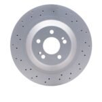 Dynamic Friction 2014-2021 Mercedes-Benz S550 Rear Drilled Hi-Carbon Alloy Geomet Coated Rotor (340x24 Vented)