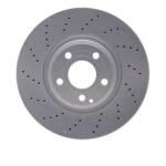 Dynamic Friction 2015-2017 Mercedes-Benz CLS400 Front Drilled Hi-Carbon Alloy Geomet Coated Rotor (322x32 Vented)