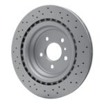 Dynamic Friction 2012-2015 Mercedes-Benz ML550 Rear Drilled Hi-Carbon Alloy Geomet Coated Rotor (330x22 Vented) - Image 5