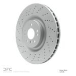 Dynamic Friction 2012-2019 Mercedes-Benz GLS550 Front Drilled Hi-Carbon Alloy Geomet Coated Rotor (375x36 Vented) - Image 3