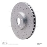 Dynamic Friction 2016-2023 Mercedes-Benz GLC300 Front Drilled Hi-Carbon Alloy Geomet Coated Rotor (360x36 Vented) - Image 3
