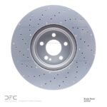 Dynamic Friction 2016-2023 Mercedes-Benz GLC300 Front Drilled Hi-Carbon Alloy Geomet Coated Rotor (360x36 Vented) - Image 2
