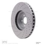 Dynamic Friction 2016-2023 Mercedes-Benz GLC300 Front Drilled Hi-Carbon Alloy Geomet Coated Rotor (360x36 Vented) - Image 5