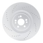 Dynamic Friction 2021-2025 Mercedes-Benz GLE53 AMG SUV Front Drilled Hi-Carbon Alloy Geomet Coated Rotor (400x36 Vented)