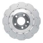 Dynamic Friction 2013-2014 Audi RS5 Rear Drilled Hi-Carbon Alloy Geomet Coated Rotor (330x22 Vented)