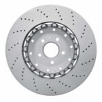 Dynamic Friction 2014-2018 Audi RS7 Front Drilled Hi-Carbon Alloy Geomet Coated Rotor - Image 2