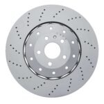 Dynamic Friction 2014-2018 Audi RS7 Front Drilled Hi-Carbon Alloy Geomet Coated Rotor