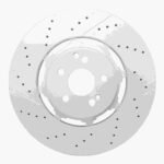 Dynamic Friction 2021-2025 Mercedes-Benz Gle63 AMG S Suv Rear Drilled & Slotted Hi-Carbon Alloy GEOMET Coated Rotor
