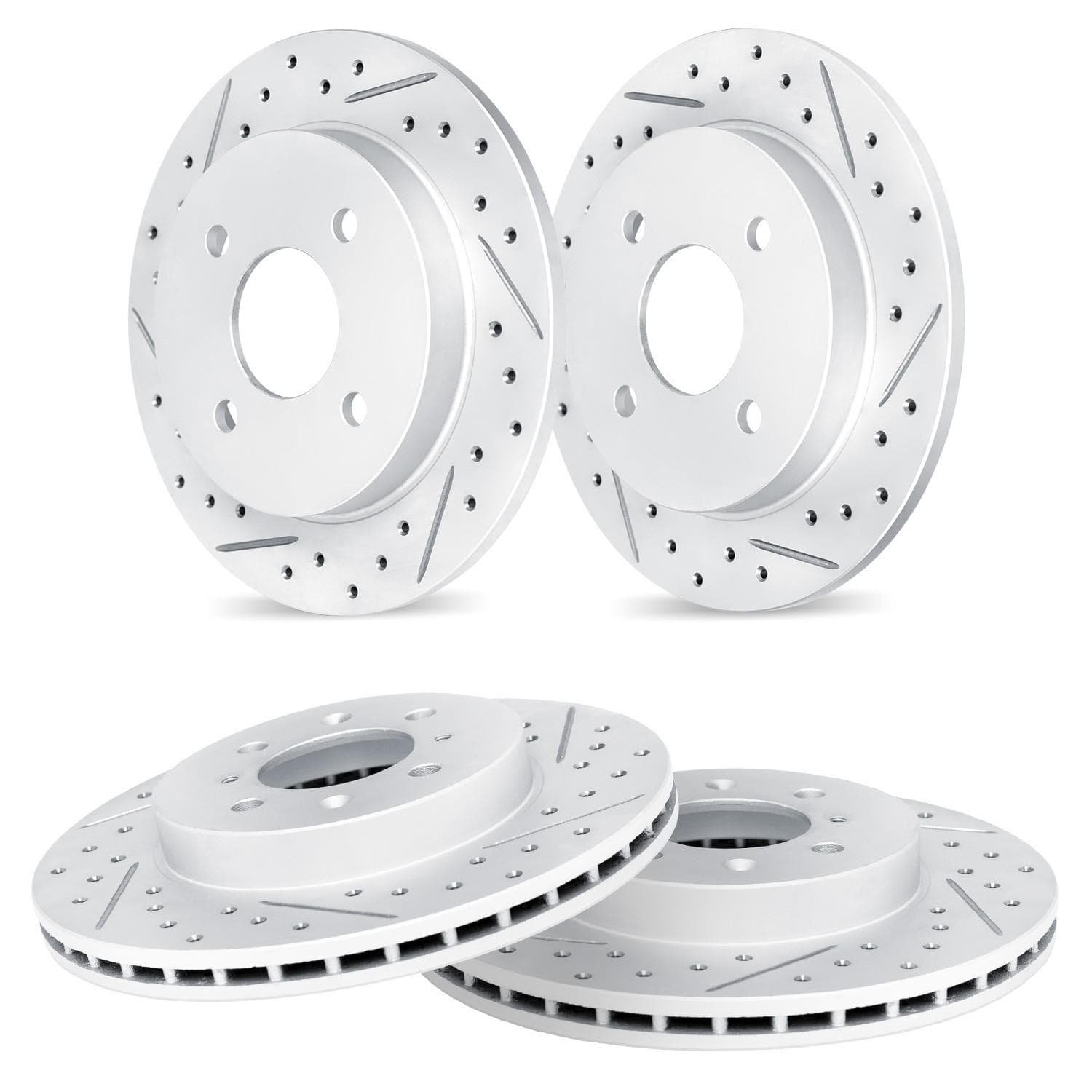 DF_WBPN232003_Kit.jpg R1 Concepts 02-08 Mini Cooper Front & Rear Drilled & Slotted Carbon Coated Brake Rotor Set - Image 1