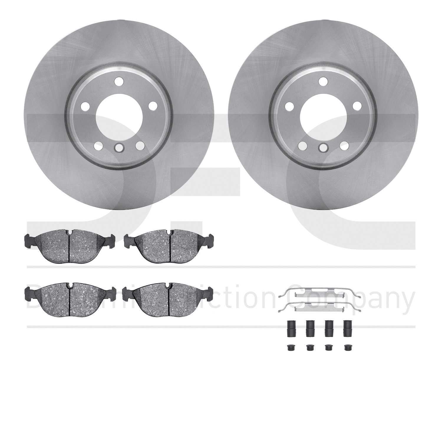 DF_WFTH131149_Fro.jpg R1 Concepts 95-01 BMW 750iL Front Brake Rotor Set w/Euro Ceramic Pads and Hardware - Image 1