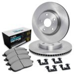 R1 Concepts 95-01 BMW 750iL Front Brake Rotor Set w/Euro Ceramic Pads and Hardware - Image 2