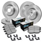 R1 Concepts 06-11 Mercedes-Benz SLK300 Front & Rear Brake Rotor Set w/Euro Ceramic Pads and Hardware