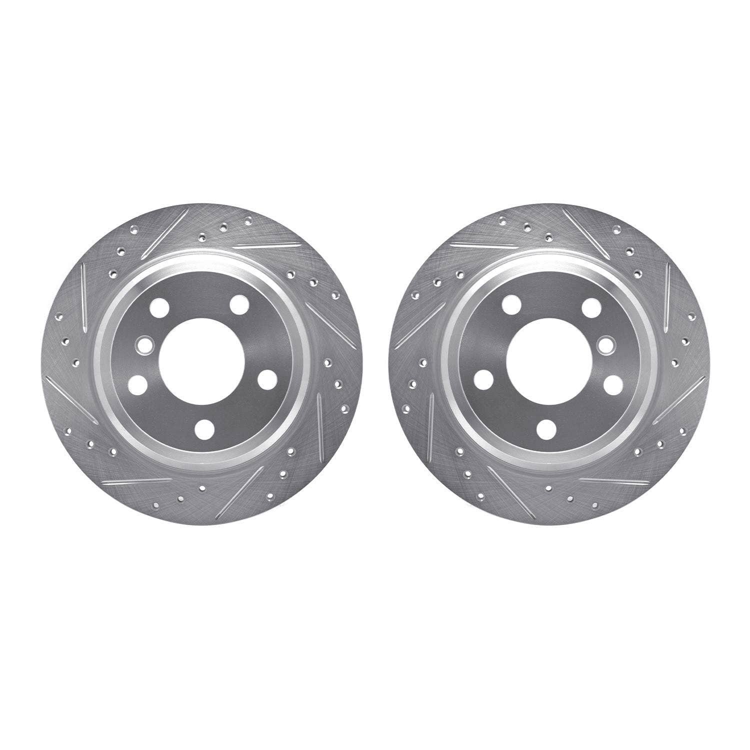DF_WGPN131079_Fro.jpg R1 Concepts 06-20 BMW 428i Rear Drilled & Slotted Silver Brake Rotor Set - Image 1