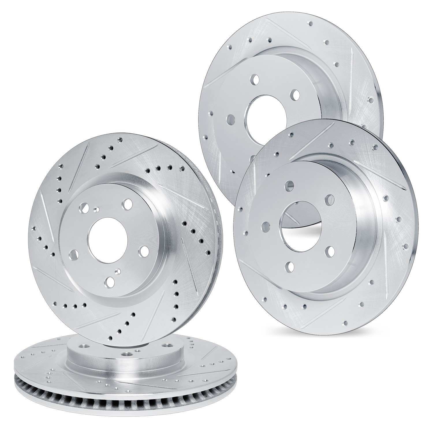 DF_WGPN274008_Kit.jpg R1 Concepts 10-25 Audi A3 Front & Rear Drilled & Slotted Silver Brake Rotor Set - Image 1