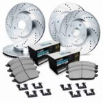 R1 Concepts 13-20 BMW 320i xDrive Front & Rear Drill/Slot Silver Rotors w/Euro Ceramic Pads