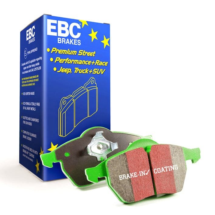 Greenstuff-pads-with-box_48fc38bf-a3c4-4ca0-943c-f4b87e971e21.jpg EBC 08-10 BMW 128 3.0 Greenstuff Front Brake Pads - Image 1