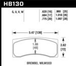 Hawk DTC-80 Brembo/Alcon 25mm Race Brake Pads - Image 2