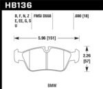Hawk 92-98 BMW 318i 1.8L Sedan Front ER-1 Brake Pads - Image 2