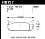 Hawk 91-96 Ford Escort 1.8L GT Rear ER-1 Brake Pads - Image 2