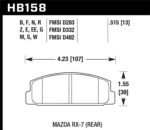 Hawk 84-4/91 BMW 325 (E30)Blue 9012 Rear Race Pads (NOT FOR STREET USE) - Image 2
