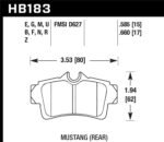 Hawk 1999-2004 Ford Mustang Base 3.8 HPS 5.0 Rear Brake Pads - Image 2