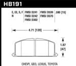 Hawk 87 Toyota Corolla FX16 / All Toyota MR2 HPS Street Front Brake Pads ( FMSI p/n D242 MUST CALL) - Image 2
