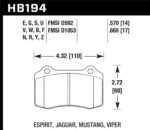 Hawk 95-99 / 01-06 BMW M3 Blue 9012 Race Front Brake Pads - Image 2