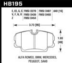 Hawk 84-4/91 BMW 325 (E30) HT-10 Front Race Pads (NOT FOR STREET USE) - Image 2