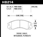 Hawk 91-96 Dodge Stealth / 91-99 Mitsubishi 3000GT / 05-06 Outlander HT-10 Race Front Brake Pads - Image 2